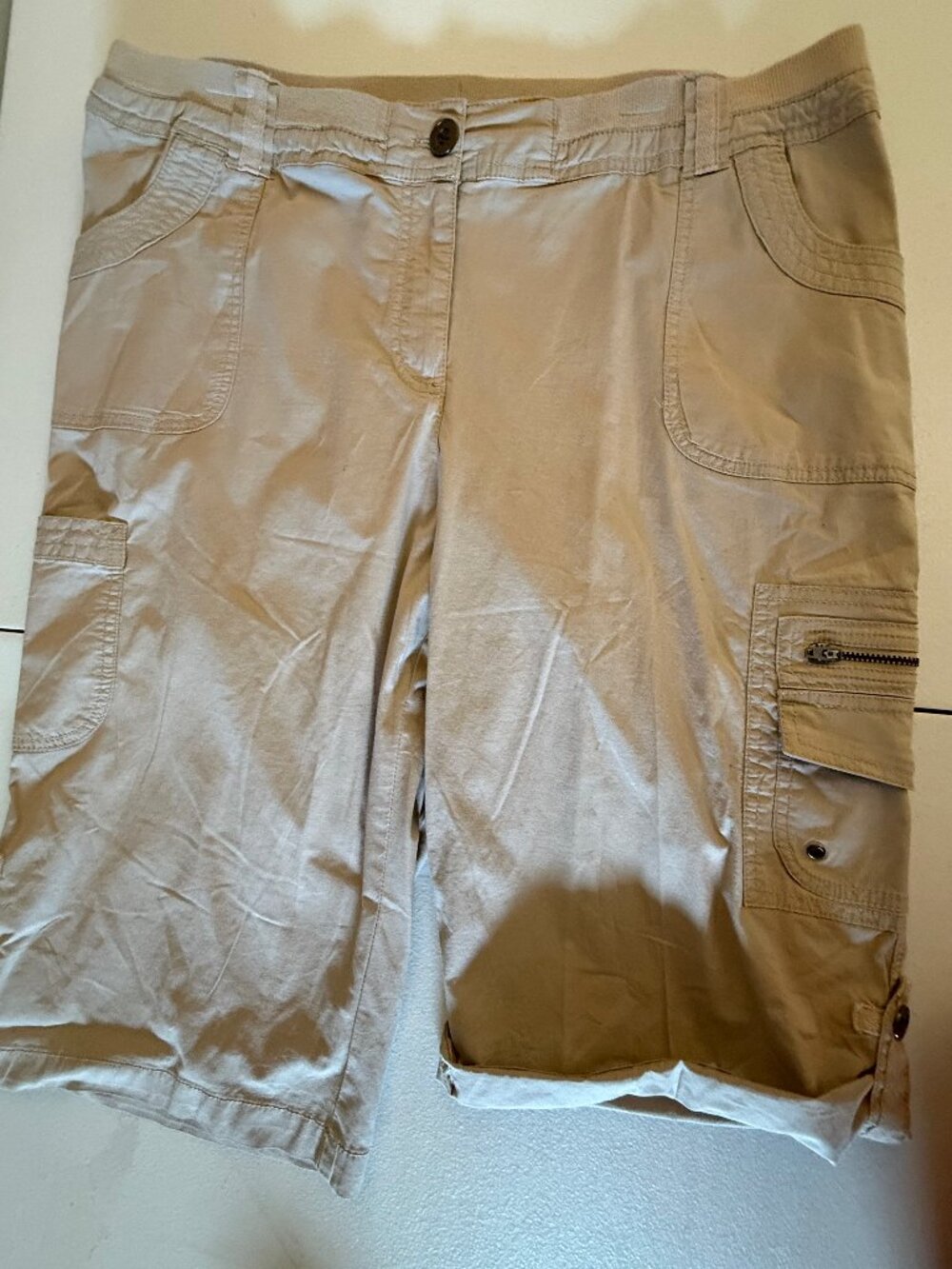 Chico's, Tan Cargo Shorts, Chico's size 3
